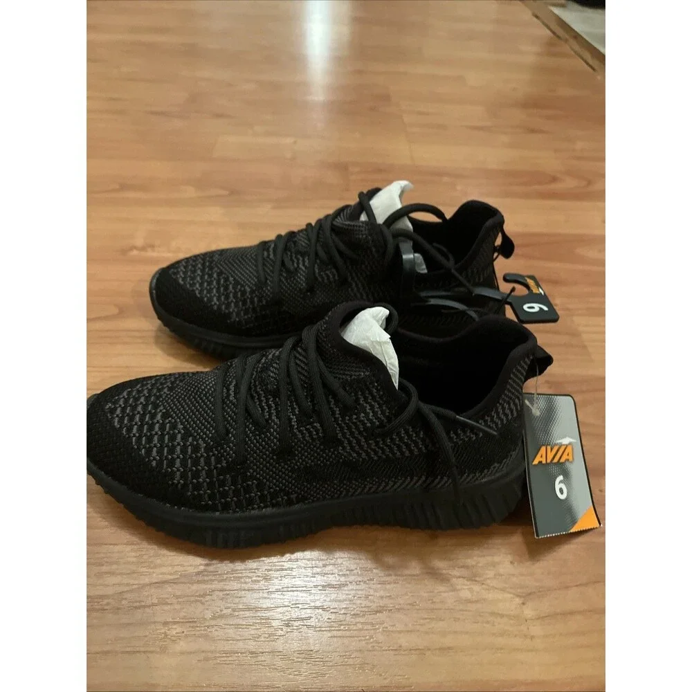 Avia Women's Memory Foam Athletic Sneakers Shoes Lightweight Black Gray - Picture 15 of 15